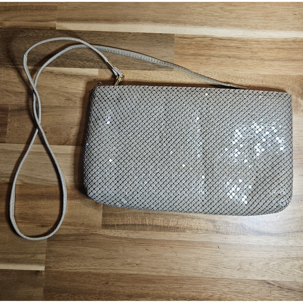 Metal Mesh‎ Purse Vintage Inspired Tan Evening Bag - Picture 2 of 7
